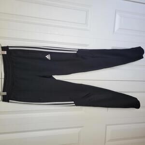 Adidas Black Jogger with White Stripes Size Small